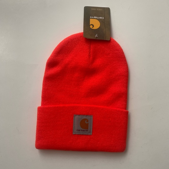 Carhartt Accessories - NWT Carhartt KNIT CUFFED BEANIE Orange